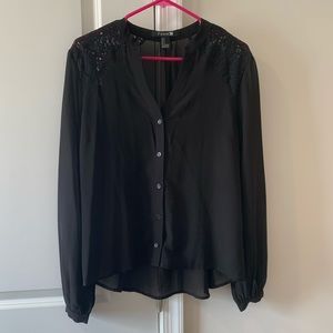 Black sheer blouse